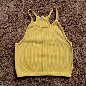 A cropped yellow tank size small from forever 21